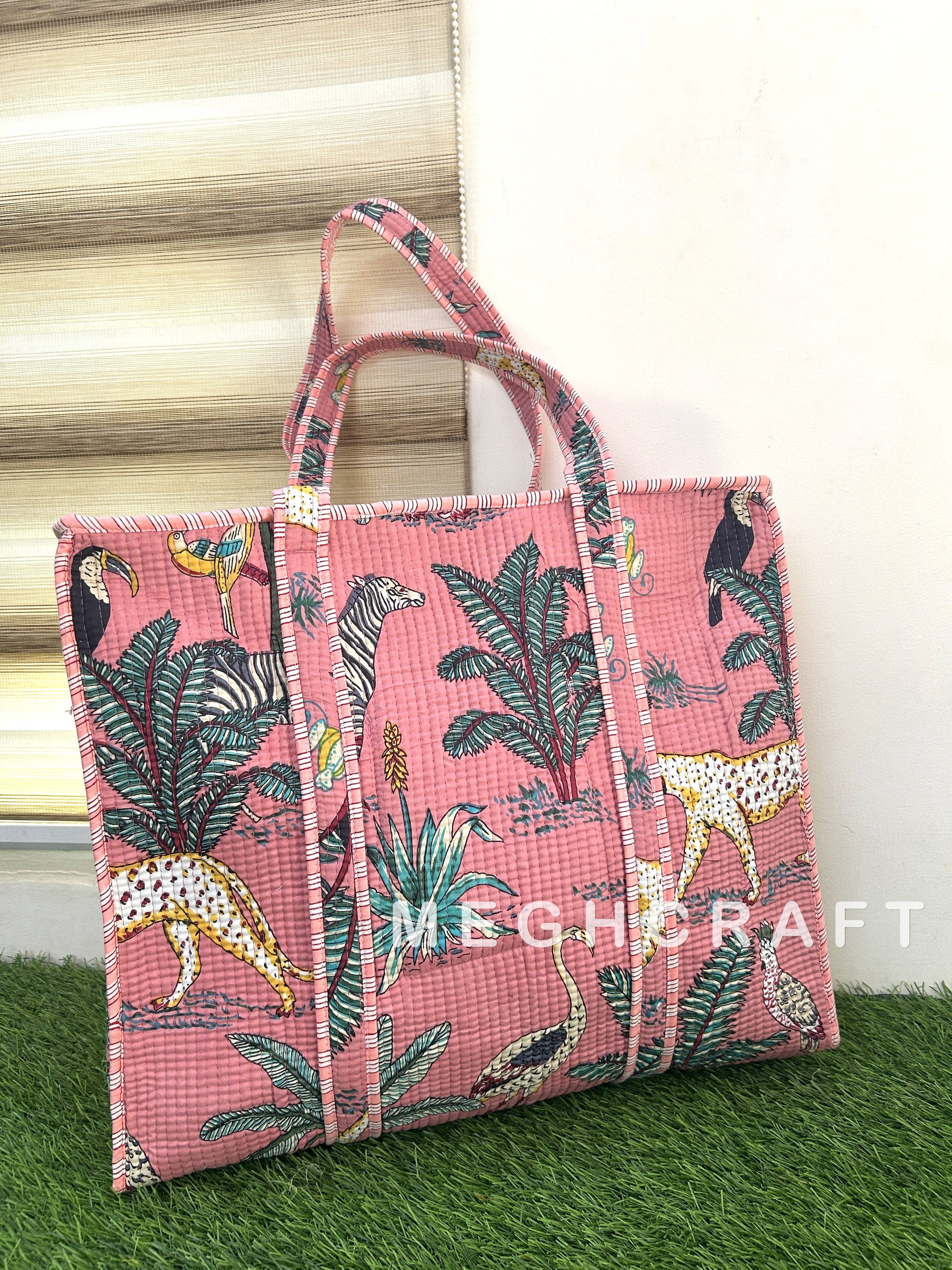 Meghcraft - Wholesale Tote Bag - Women's - Assorted Cotton Quilted Multipurpose Tote Bag | Beach Bag11