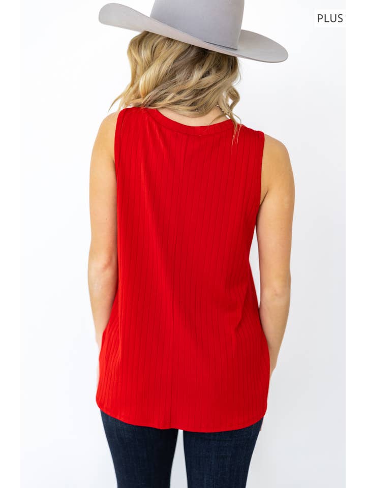 Andrée by Unit - Wholesale Tank Top - Women's - PLUS SIZE Everyday Ribbed Tank Top