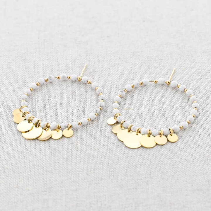 Sonata - Wholesale Dangle Earrings - Steel Crystal Earrings Chapitas Pendant1