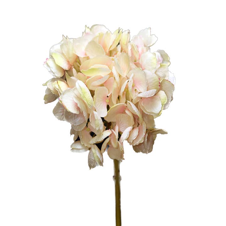 Mezu Silk Flowers - Wholesale Artificial flowers - Artificial Palest Pink Med Hydrangea short stem 2