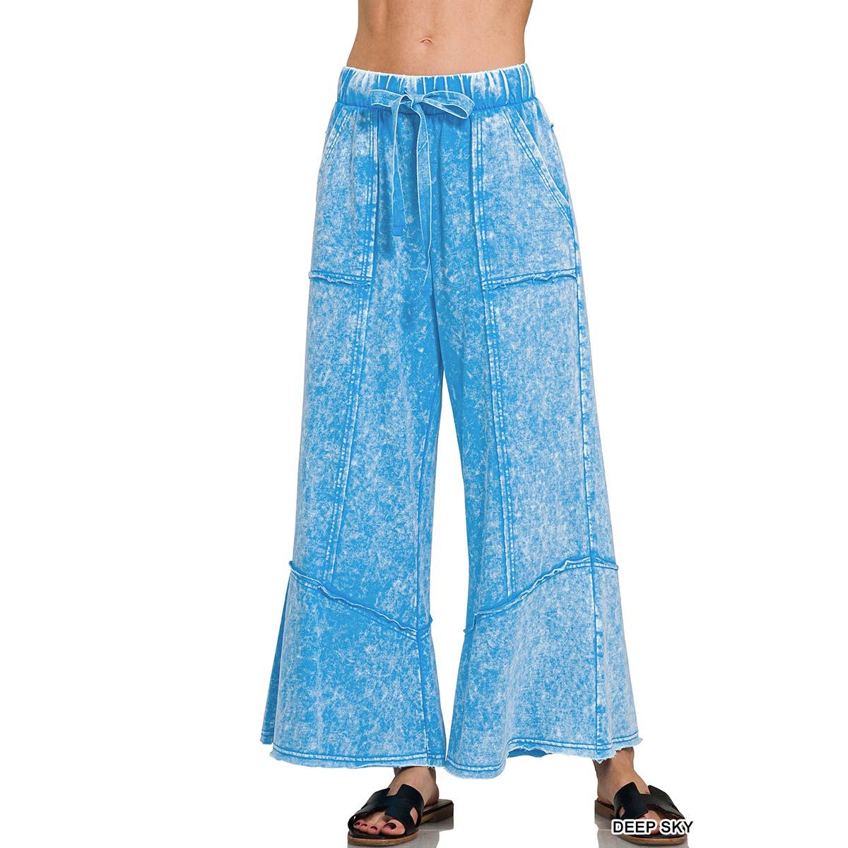 Blue Bunny Inc - Wholesale Athletic Sweatpants/Joggers - Women's - Exposed seam flare hem pants with pockets4