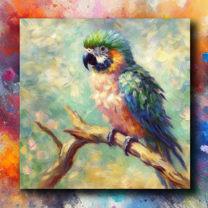 Parrot Fridge Magnet 55x55mm for wholesale by frostedgrey