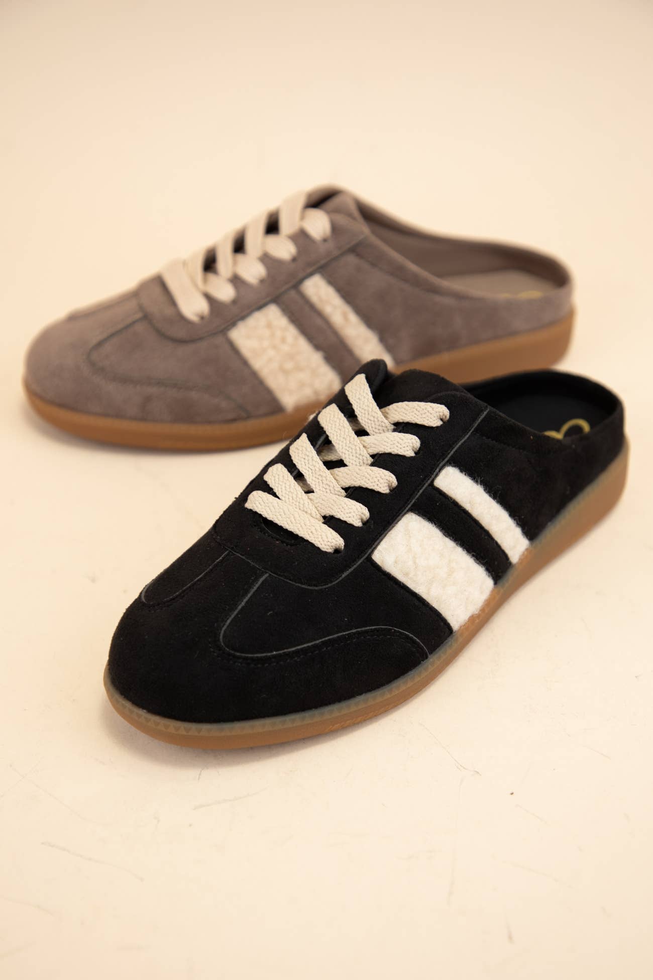 CCOCCI - Wholesale Lifestyle Sneakers - Women's - SANDRA FUR STRIPE DESIGN BACKLESS MULE COURT SNEAKERS19