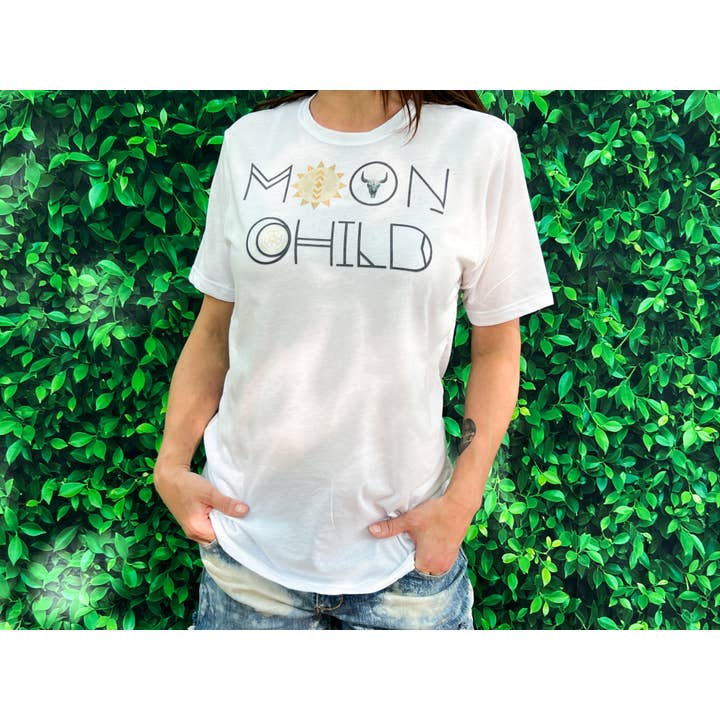 Outer Place - Wholesale Screen Printed T-Shirt - Women's - Moon Child New Age Metaphysical Tee3