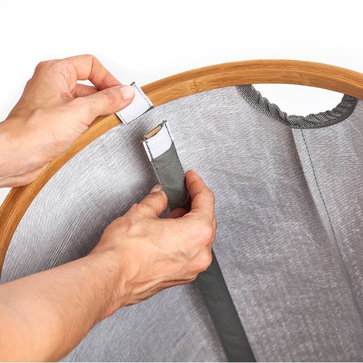 grå Tvättkorg, Polyester/Bambu, Grå för wholesale på Faire2