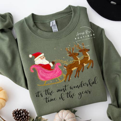 Trendy Chic Apparel LLC - Wholesale Graphic Sweatshirt - Women's - Santa Sleigh Sweatshirts & T-Shirts 4