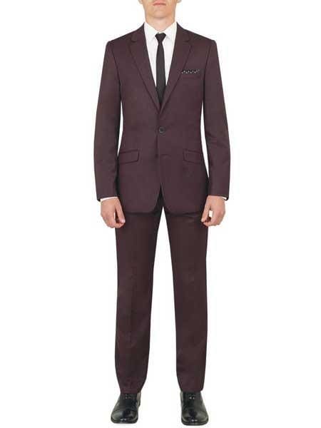 Slim Fit Burgundy Suit - Premium Quality for wholesale by Alberto Nardoni