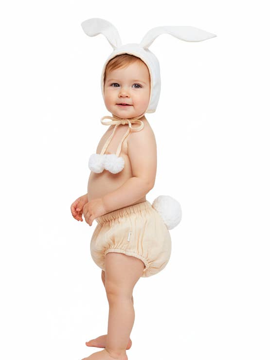 Easter Bunny Bonnet and Bloomer : PEACH : Infant : Baby Girl for wholesale by Yo Baby