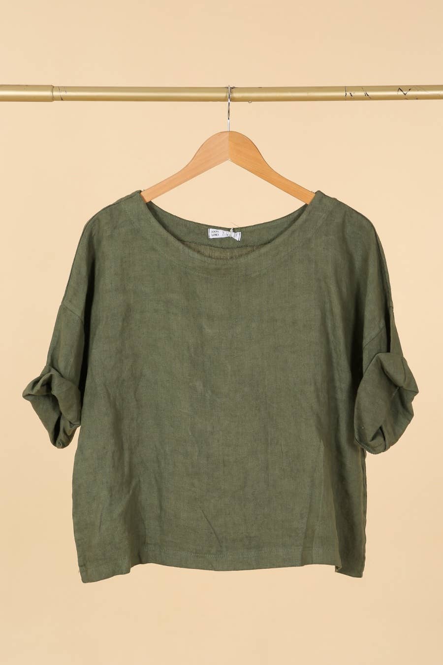 la maison des fibres naturelles - Wholesale Blouse - Women's - Round neck linen top 659005 100% linen23