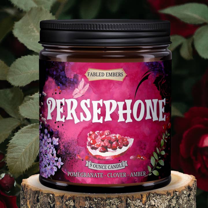 Fabled Embers - Wholesale Jar/Filled Candle - PERSEPHONE goddess candle | Mythology | Coconut Soy Wax 4