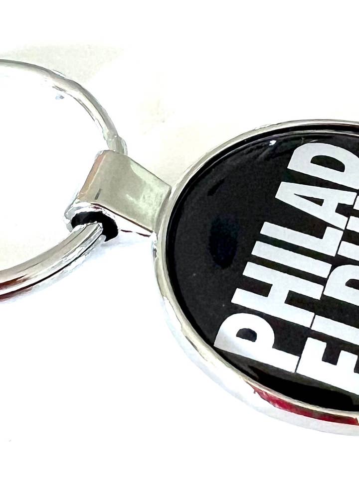 Philadelphia Keychain Text Graphic for wholesale by Mary Ellis