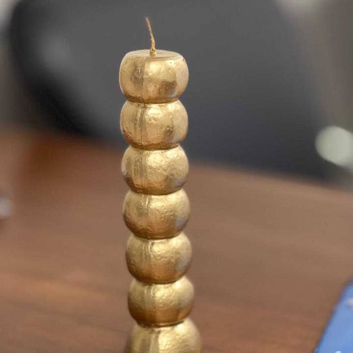 7 Knob wishing Candle (Gold) for wholesale by Vrinda