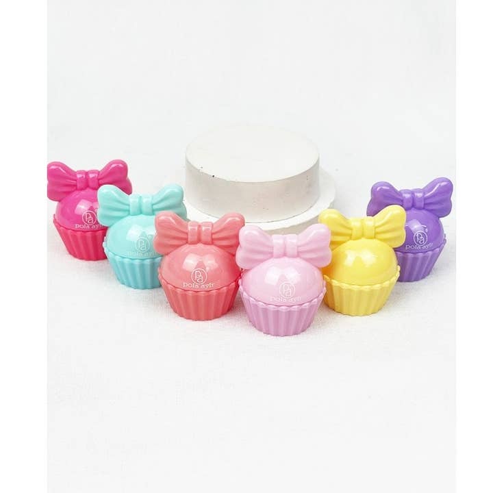 ASSORTED COLOR Cupcake Lip Balm with Scents for wholesale on Faire0