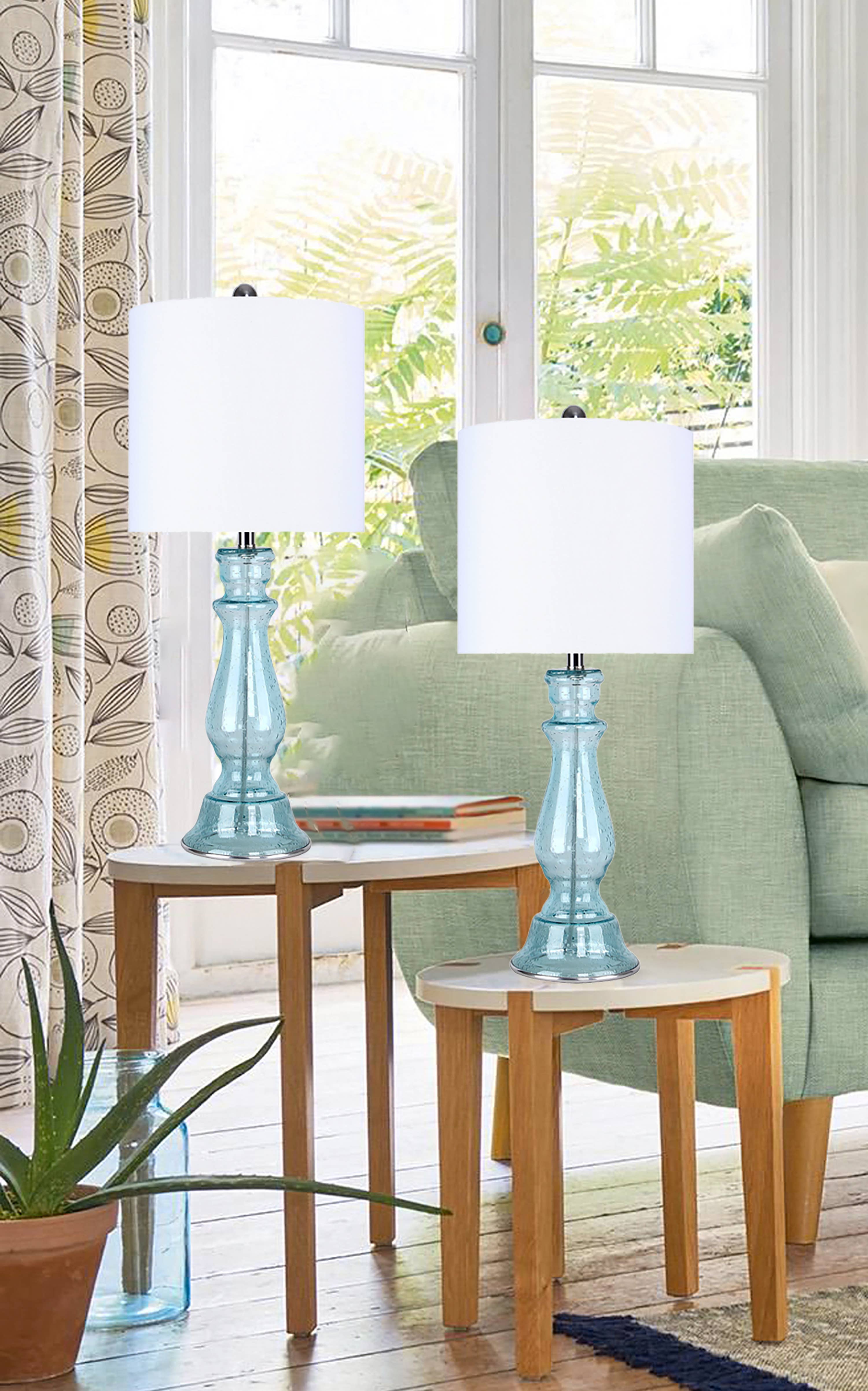 LumiSource and Grandview Gallery - Wholesale Accent/Desk Lamp - Bishop 25" Glass Table Lamp w/ Baluster-Inspired Body (2 PK)7