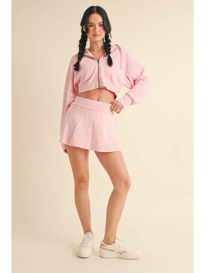 KIMBERLY C - Wholesale Hoodie - Women's - Mineral Wash Oversized Crop Hoodie3