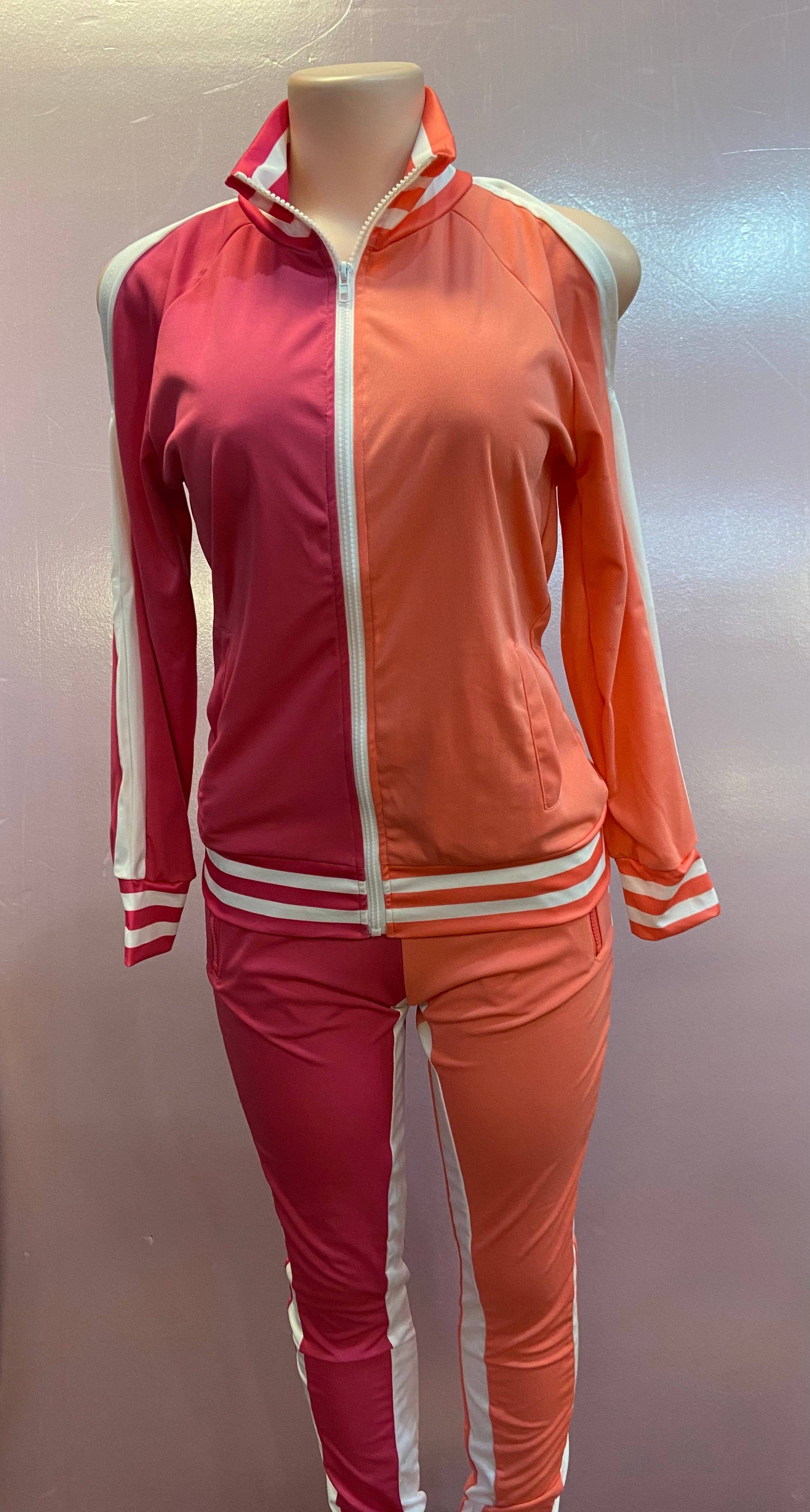 MB Fashion Wholesale - Wholesale Lounge Set - Women's - MB FASHION Two-Piece Track Set with Shoulder Cutouts 812513