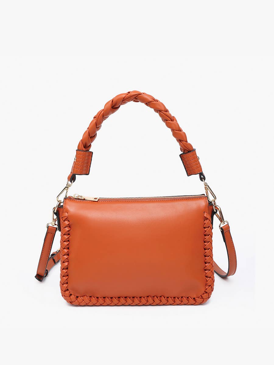 Jen & Co. - Wholesale Shoulder Bag - Women's - M2461 Judith Whipstitch Trim Shoulder Bag w/ Braided Handle9