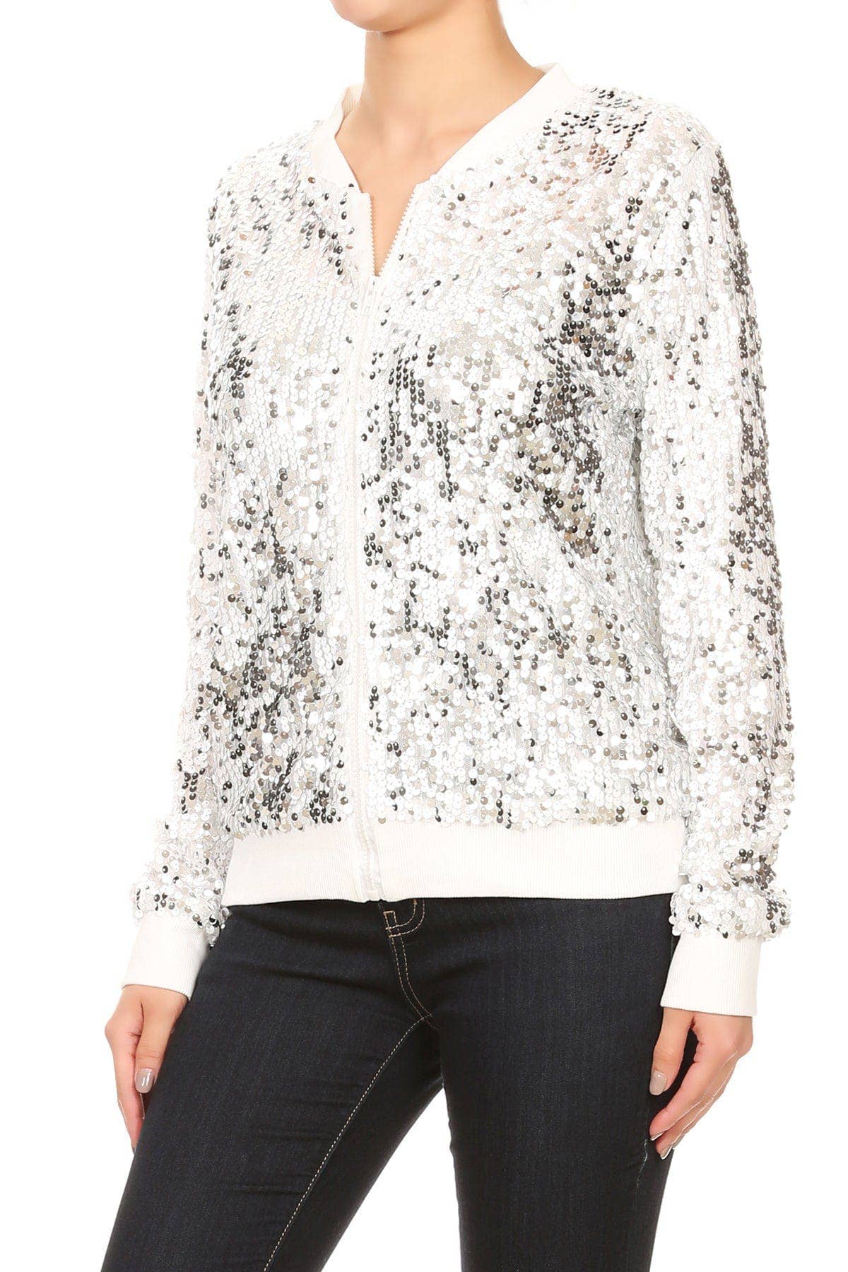 Anna Kaci Wholesale - Vente Bombers – femme - Blouson aviateur zippé à sequins76
