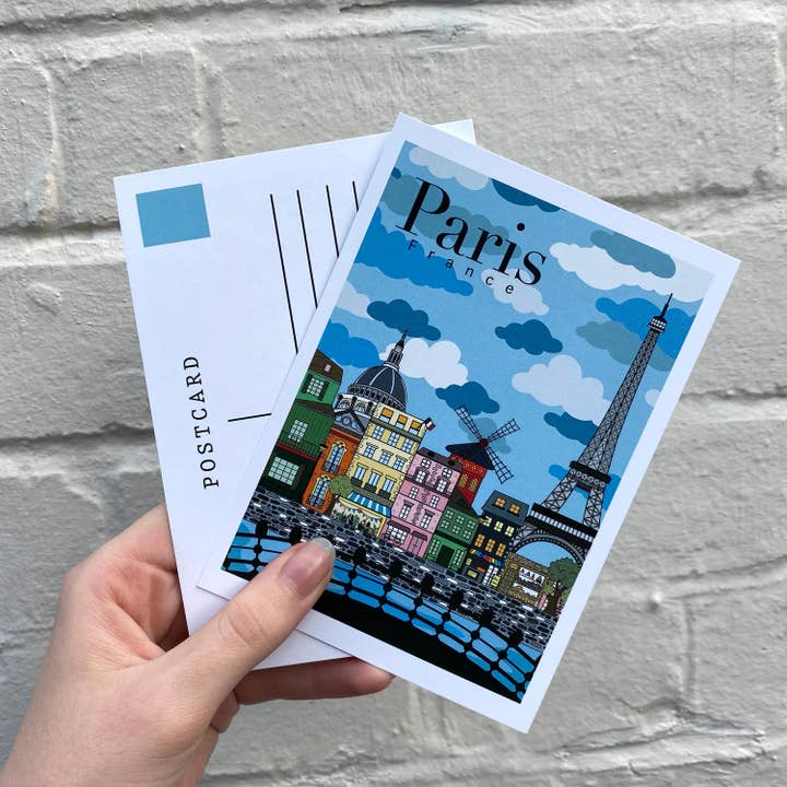 Paris Postcard | Travel Postcard | A6 Postcard | Paris Wall for wholesale by BrollyWeather