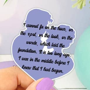 Vivi at Home Studio - Wholesale Sticker - Lizzy Bennet and Mr. Darcy Love Quote0