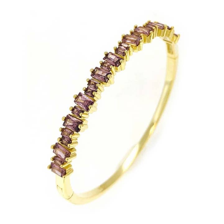 Golden Rhodolite Leaves Fall Bangle for wholesale by La Kaiser