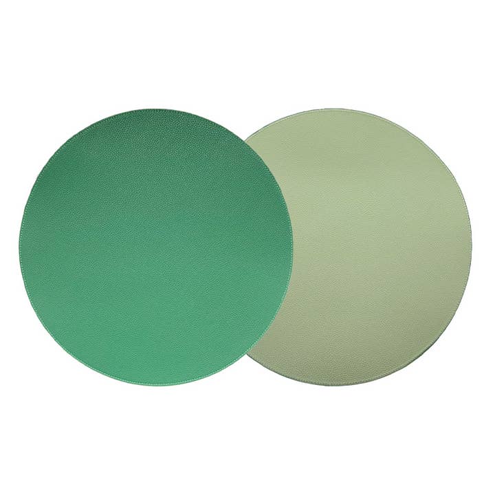 Reversibla underlägg i grön konstläder för wholesale av Von Gern Home