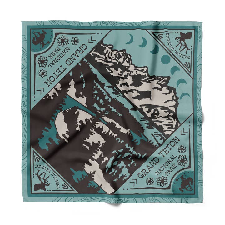 Bandana Grand Teton, bleu clair pour la vente par Wyld & Roam