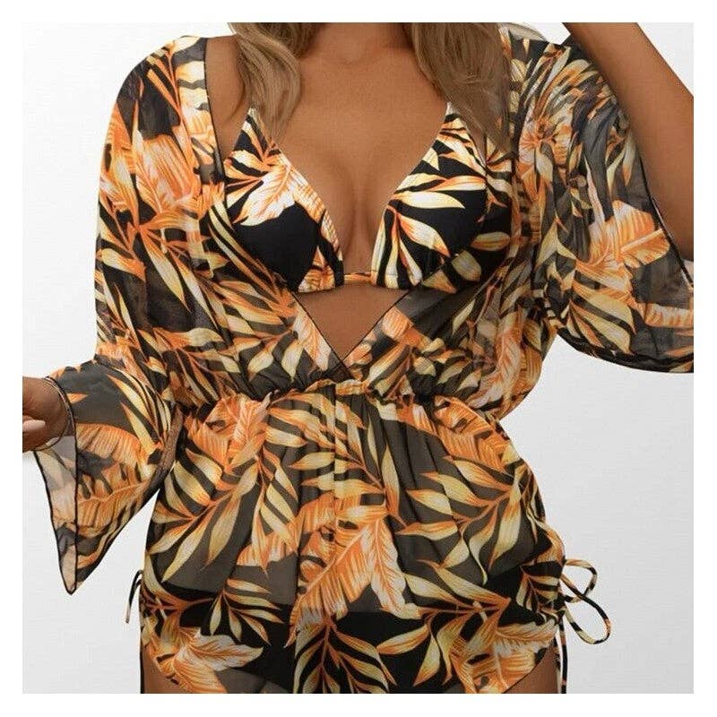 FurDecoration – Biquíni - Mulher por atacado – Conjunto de Biquíni de Três Peças com Design Dividido - Traje de Banho Modelo Netflix6