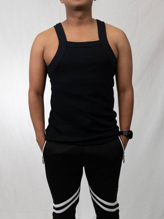 Men's G-Unit Style Muscle Tank Tops - Square Cut "B" for wholesale by Lime Tree Clothing Inc.