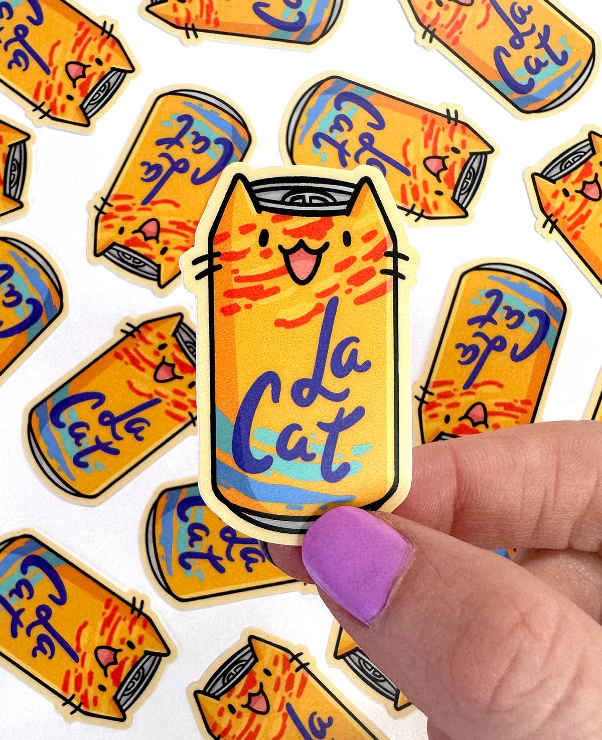 Shop Emily M - Wholesale Sticker - Ministicker La Cat (oranje)0