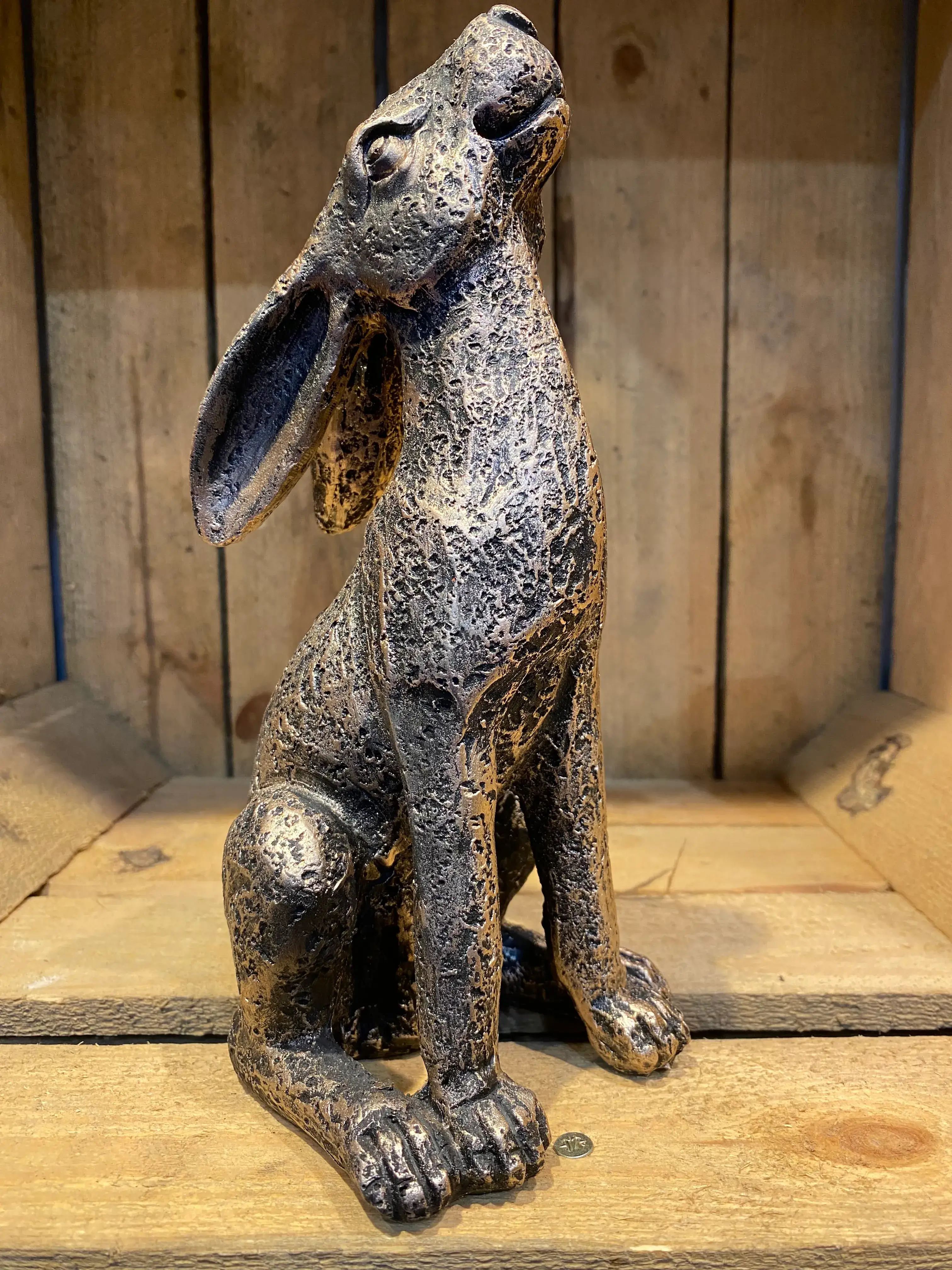ABitQuackers – wholesale Decorative figurine – Moongazing Hare - Medium New Bronze0