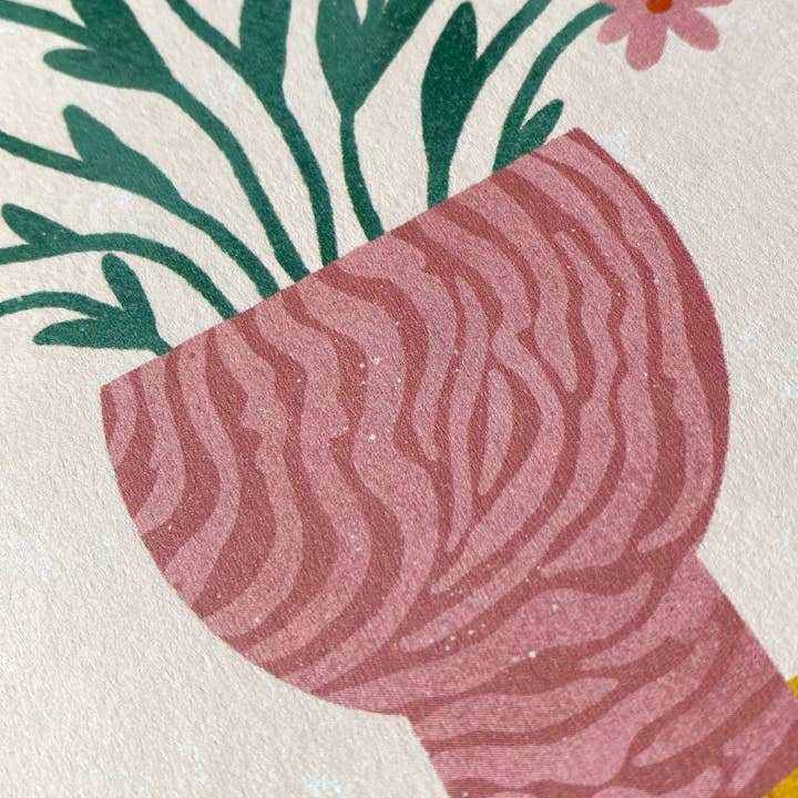 Lauren Sissons Studio - Vente Carte de vœux classique - Carte de vase à fleurs - Carte de fleurs illustrée | Vœux floral1