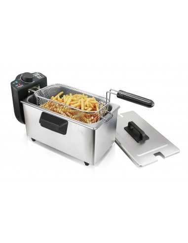 Haeger - Wholesale Kitchen Appliance - HAEGER Deep & Go Electric Fryer - 3 Liters, Stainless Steel Bowl, 2000W0