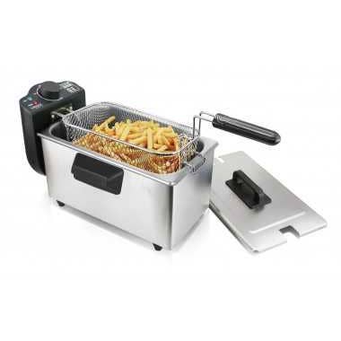 Haeger - Wholesale Kitchen Appliance - HAEGER Deep & Go Electric Fryer - 3 Liters, Stainless Steel Bowl, 2000W0