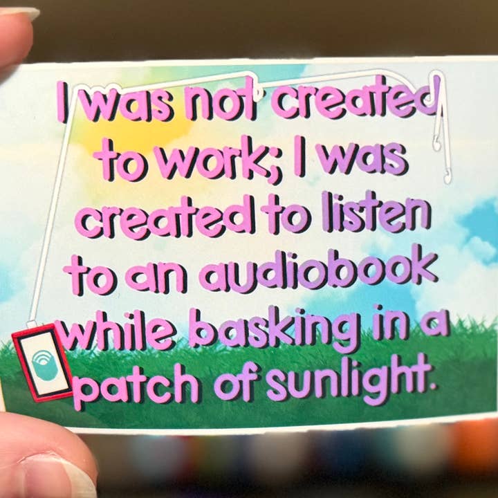 Created for Audiobooks Sticker for wholesale by Parted Pages Press