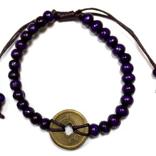 AWGifts Europe - Wholesale Beaded Bracelet - Good Luck Feng-Shui Bracelets - Purple2