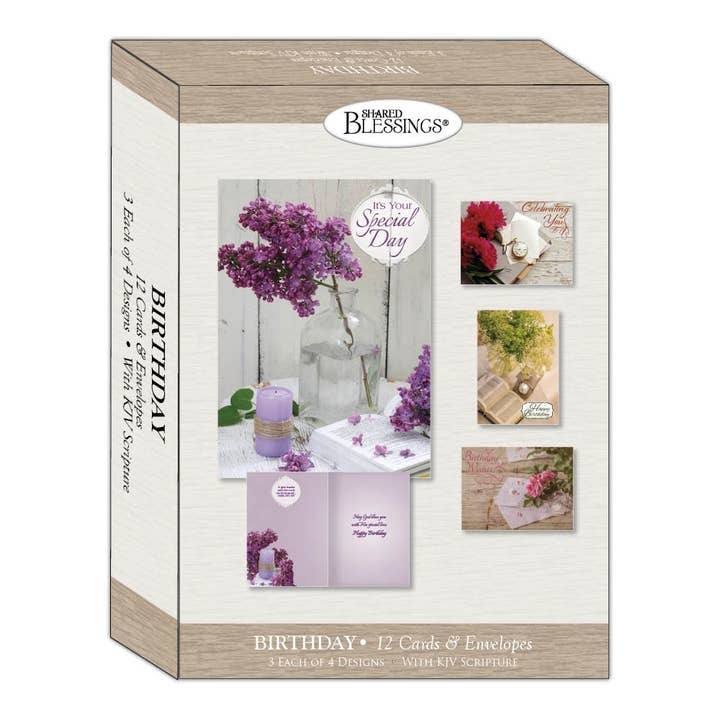 Crown Point Graphics - Wholesale Birthday Card - Floral Moments - Boxed Assortment Birthday Cards