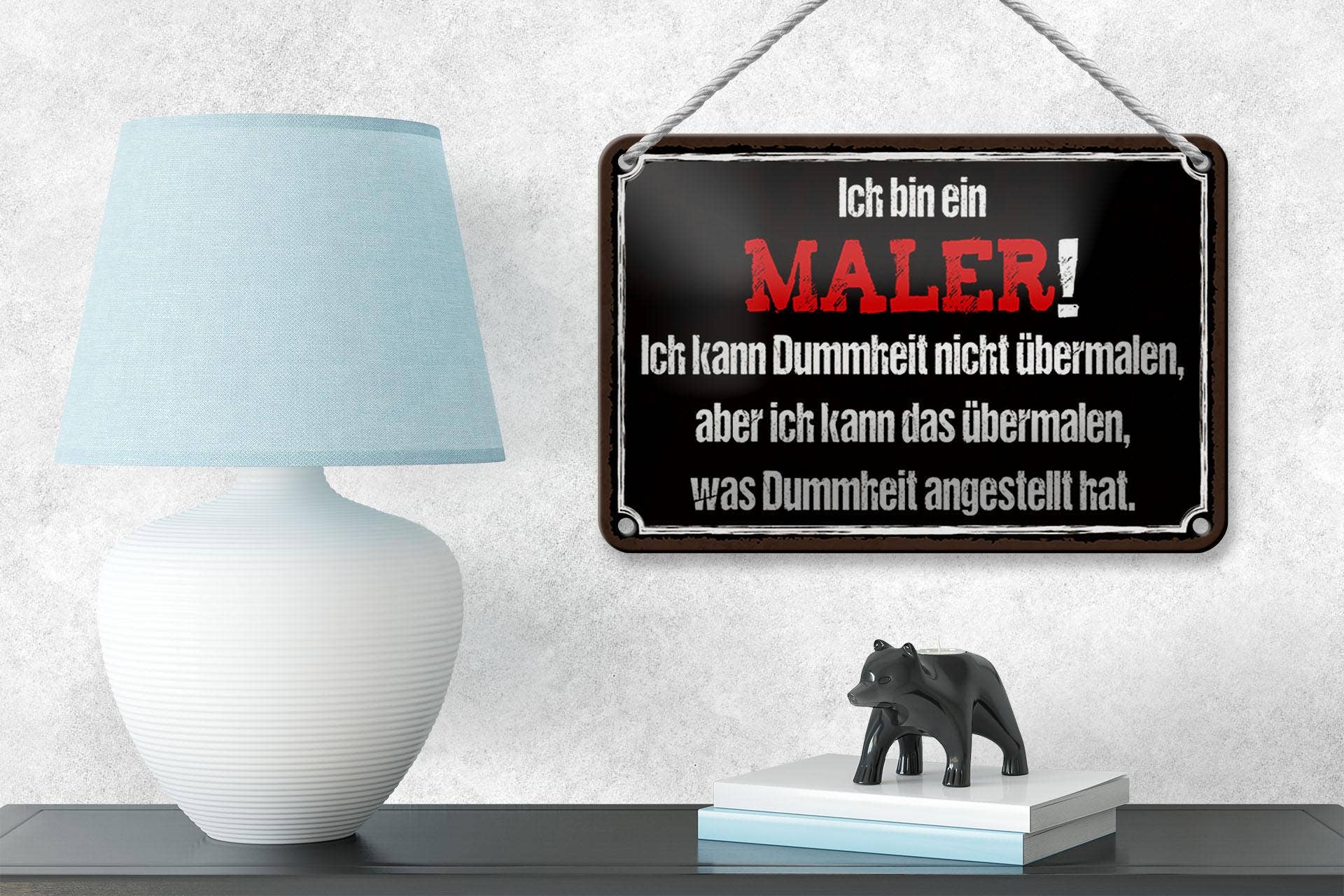 Femer - Wholesale Sign - Tin sign saying 18x12cm I am painter I can paint over decorative sign3