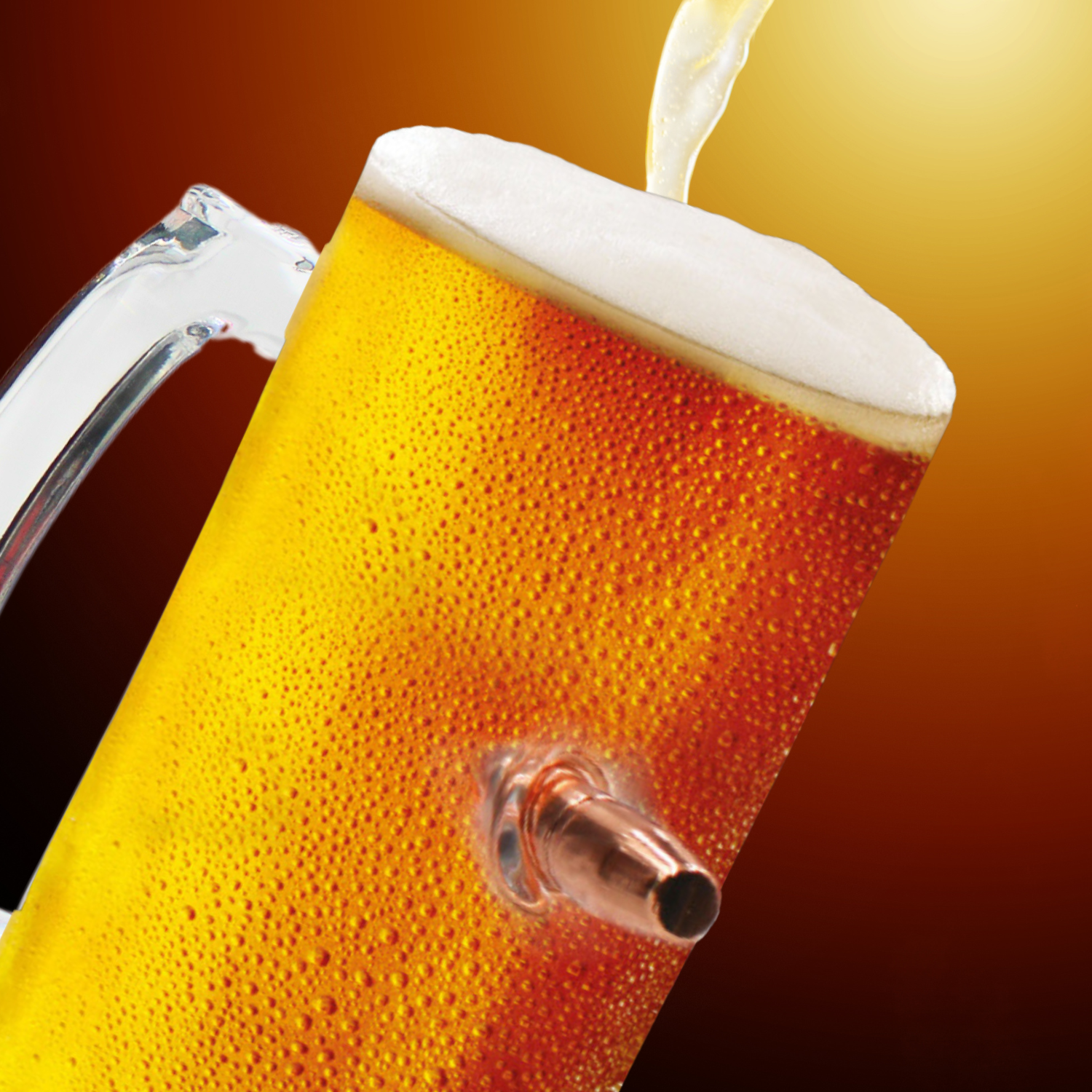 CALIBER GOURMET / CAMPCO - Wholesale Beer Glass/Mug - Last Man Standing - Bullet Beer Glass 500 ml1