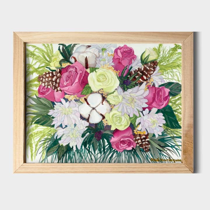 Sagitário Em Full Bloom Arte em Aguarela 11" x14" Impressão por atacado de Chloe Marie Hourdequin Designs