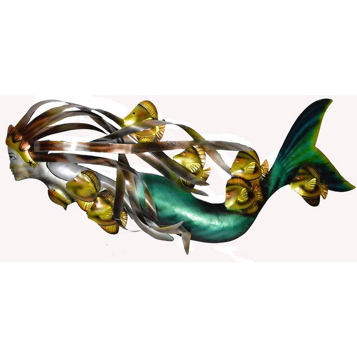 White Elephant - Wholesale Decorative Figurine - Metal Mermaid