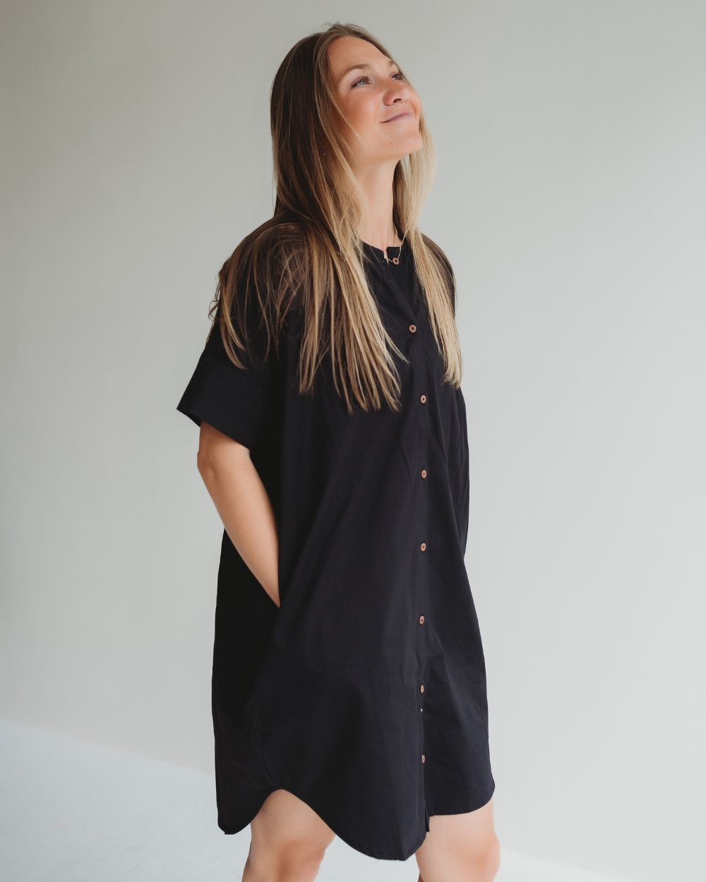 Nina Black Midi Dress for wholesale on Faire2