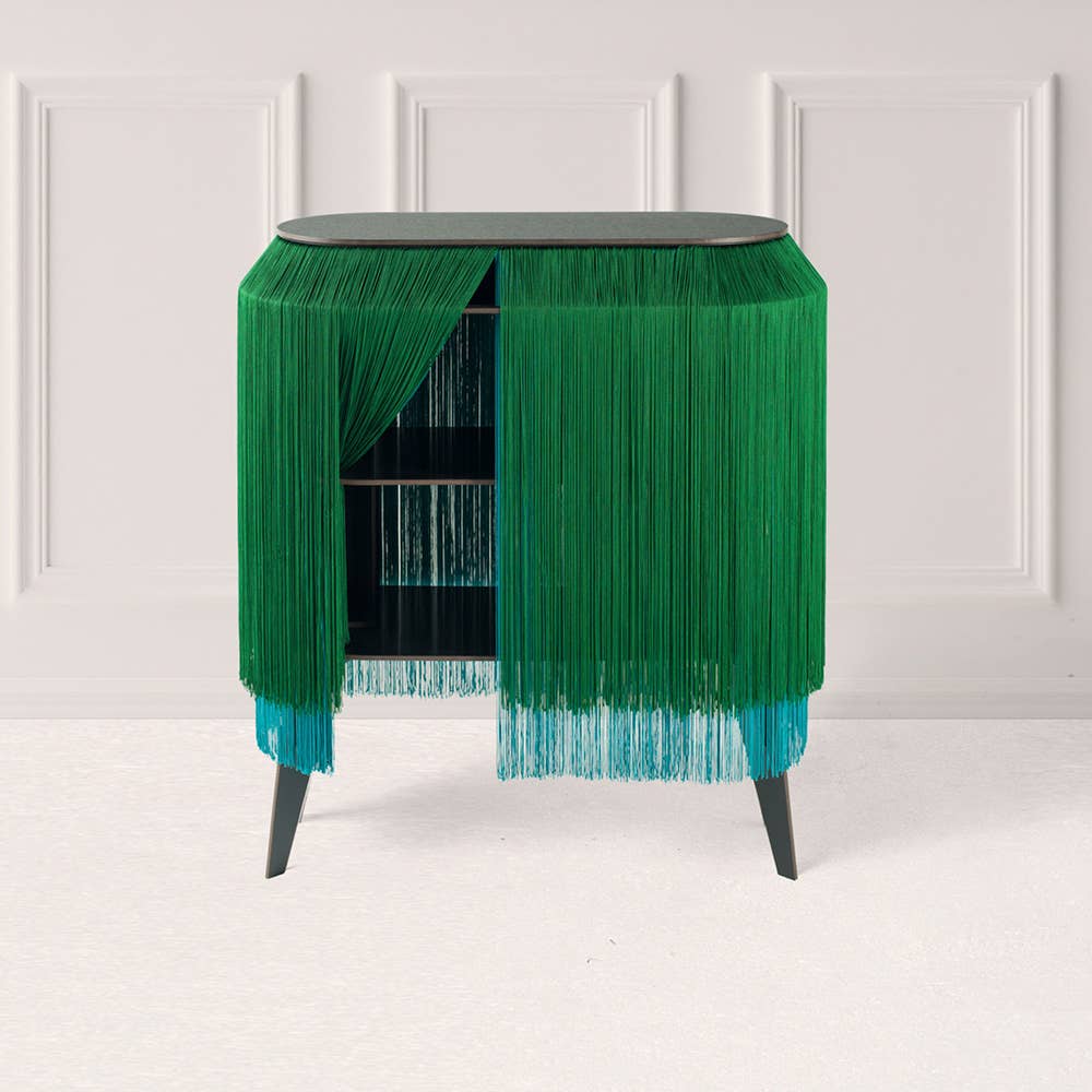 Ibride - Venta al por mayor Mesas auxiliares - Mesita de noche Baby Alpaca con flecos de viscosa9