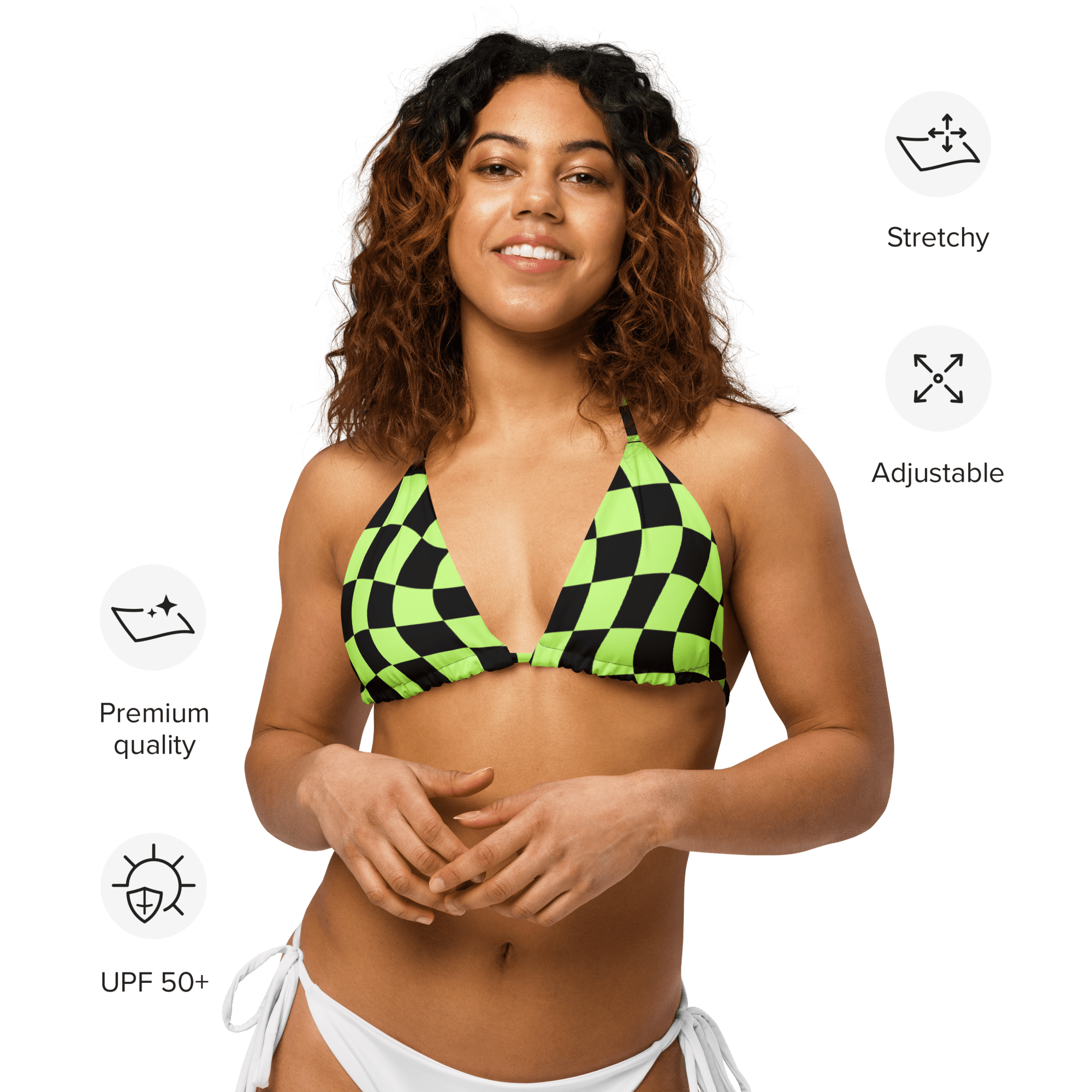 Goth Cloth Co. - Wholesale Swim Top - Women's - Toxic Tiles String Bikini Top5