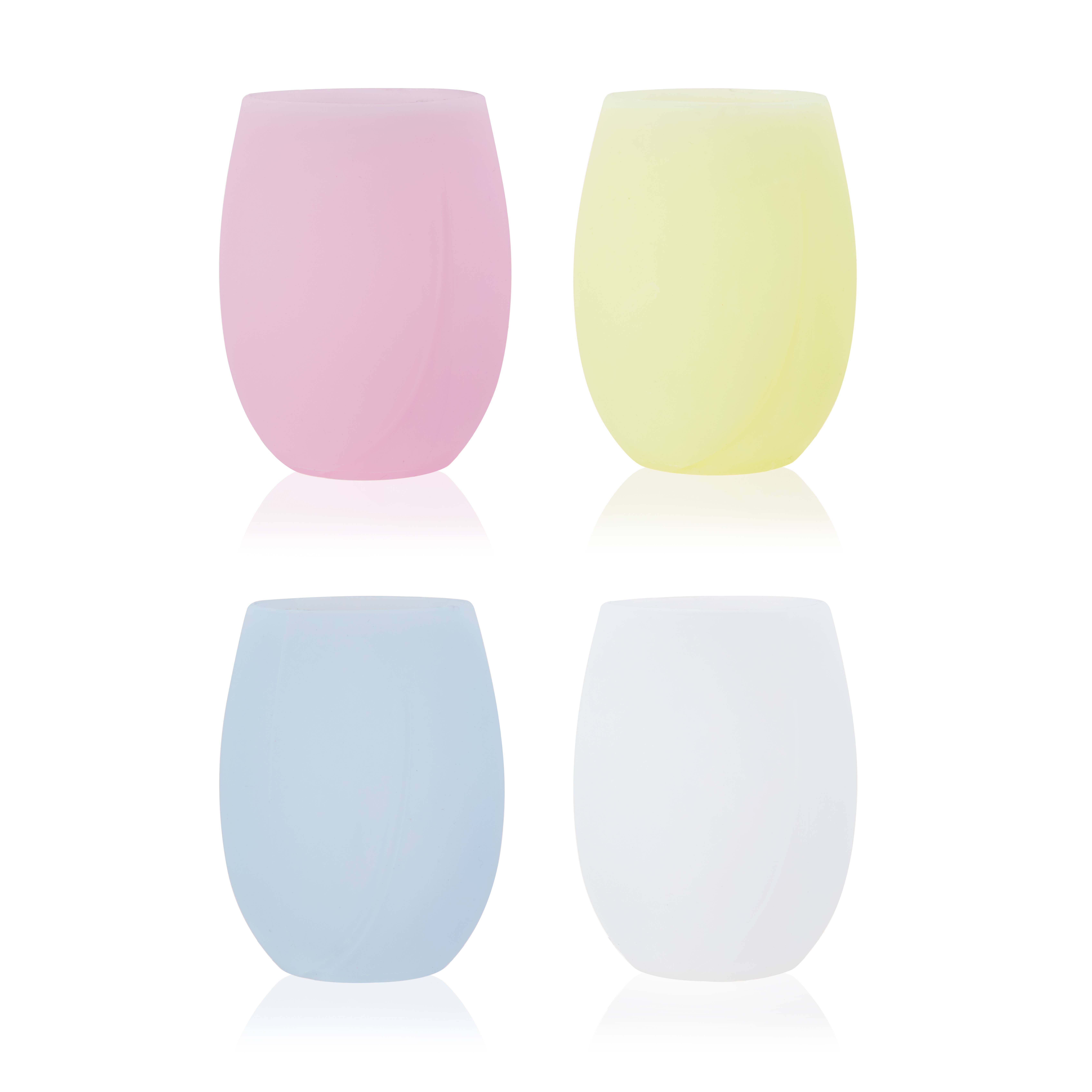 TRUE - Wholesale Wine Glass - Flexi Silicone Wine Cups with Aerating Ridges ASST COLORS0