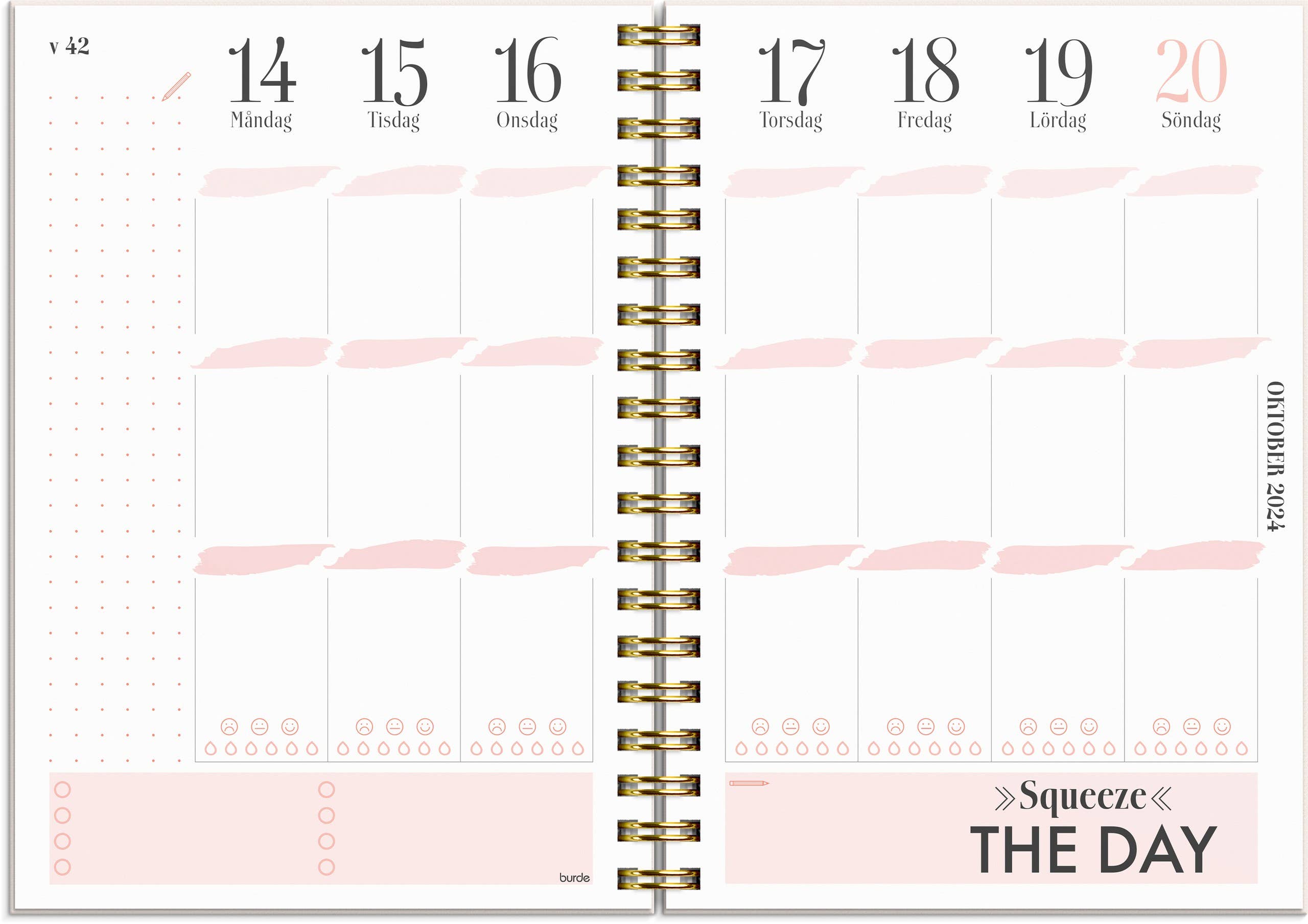 Burde Publishing AB - Wholesale Planner - Calendar 2024 Life Planner Pink A61