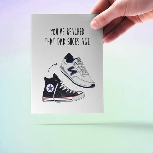Liyana Studio – wholesale Birthday card – Dad Shoes Age - Funny Birthday Card