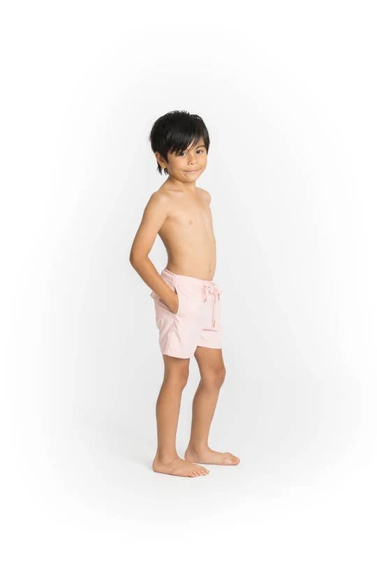 Fiola Rose Swim - Wholesale Swim Shorts - Kids - Boy's Swim Trunks in Rose Quartz2