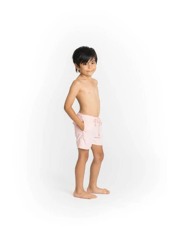 Fiola Rose Swim - Wholesale Swim Shorts - Kids - Boy's Swim Trunks in Rose Quartz2