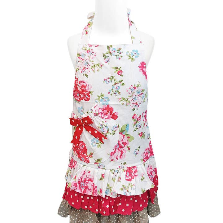 Wrapables.com - Wholesale Apron - Wrapables Mother and Daughter Ruffles and Roses Apron